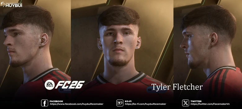 Tyler Fletcher FC26 by FACEMAKER VN HUYBUI