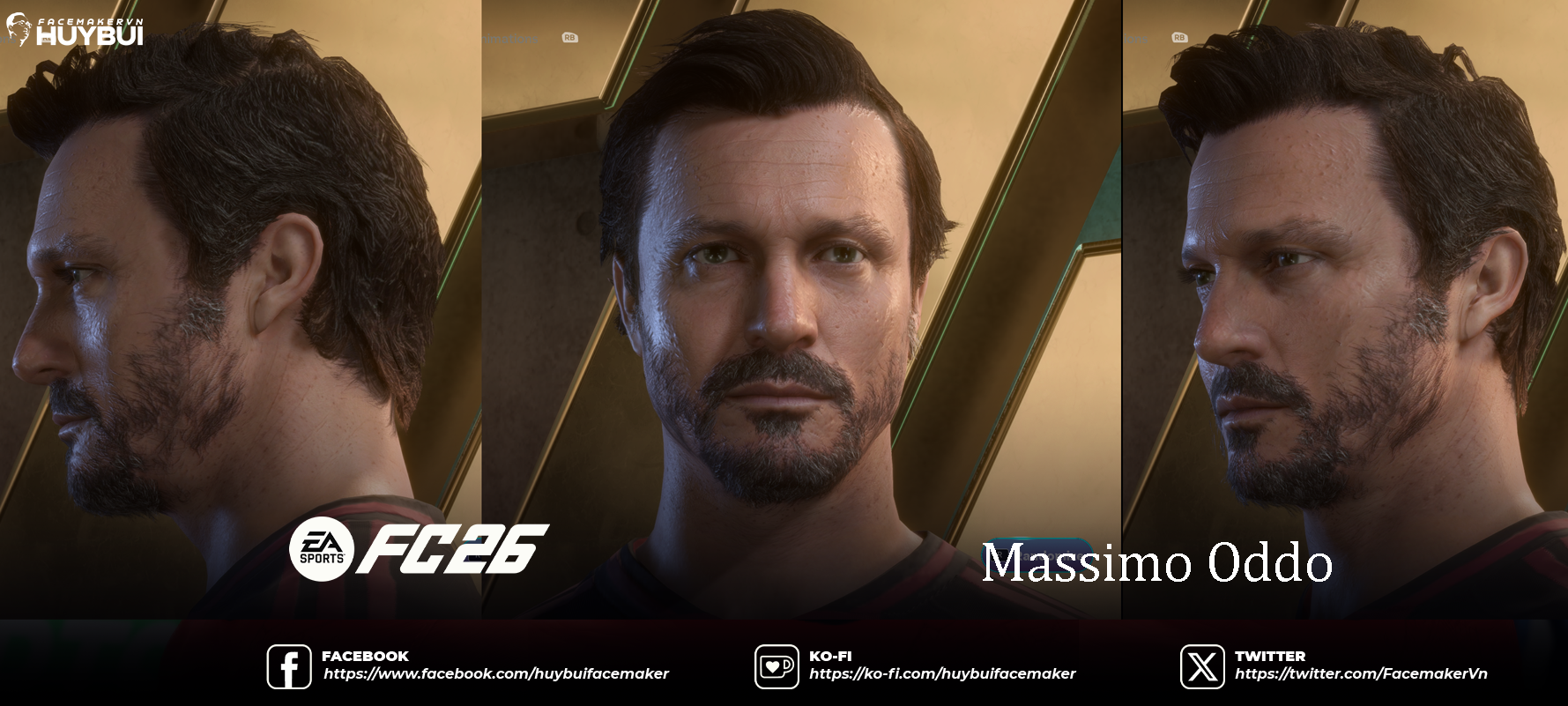 Massimo Oddo MANAGER FC25-26 by FACEMAKER VN HUYBUI
