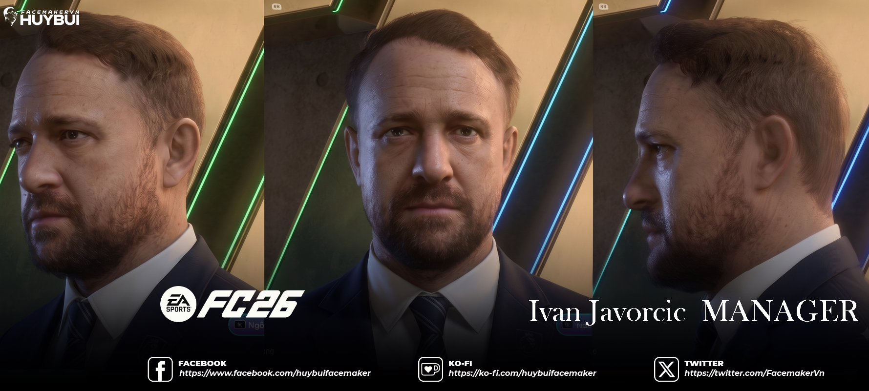 Ivan Javorcic FC25-26 MANAGER FACE by FACEMAKER VN HUYBUI