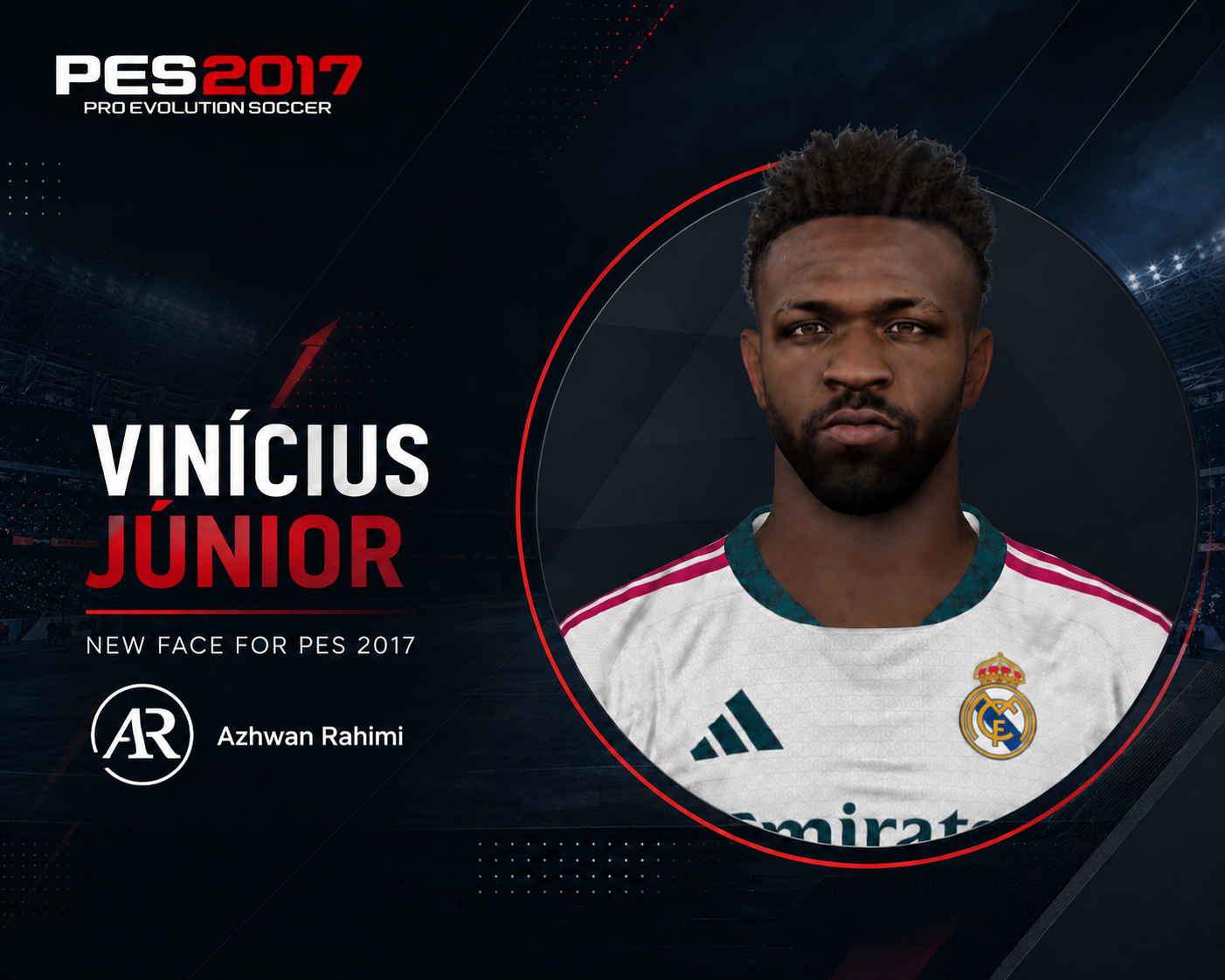 Vinícius Júnior New Face for pes 2017 by Azhwan Rahimi by Azhwan Rahimi