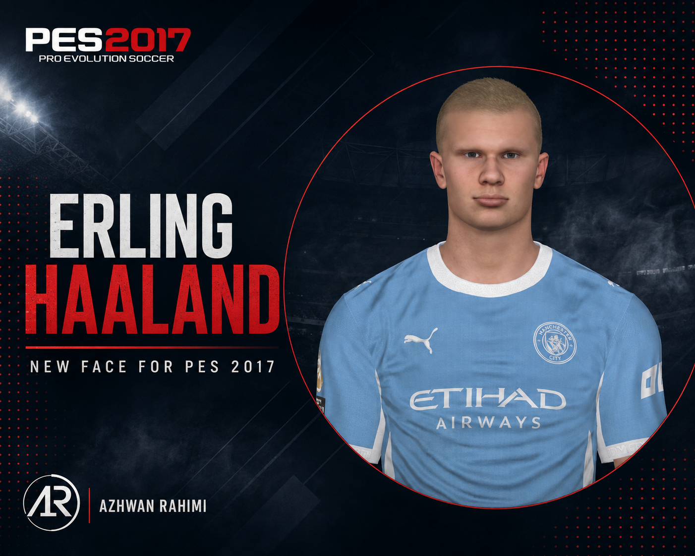 Erling Haland New Face and Hair for Pes 2017 by Azhwan Rahimi