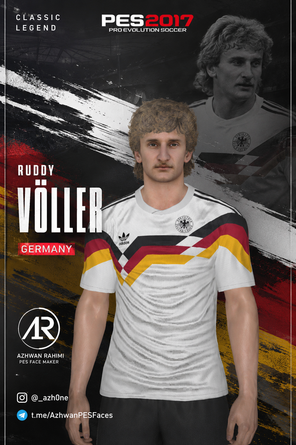 RUDI VÖLLER 1990 Face for Pes 2017 by Azhwan Rahimi — image 2