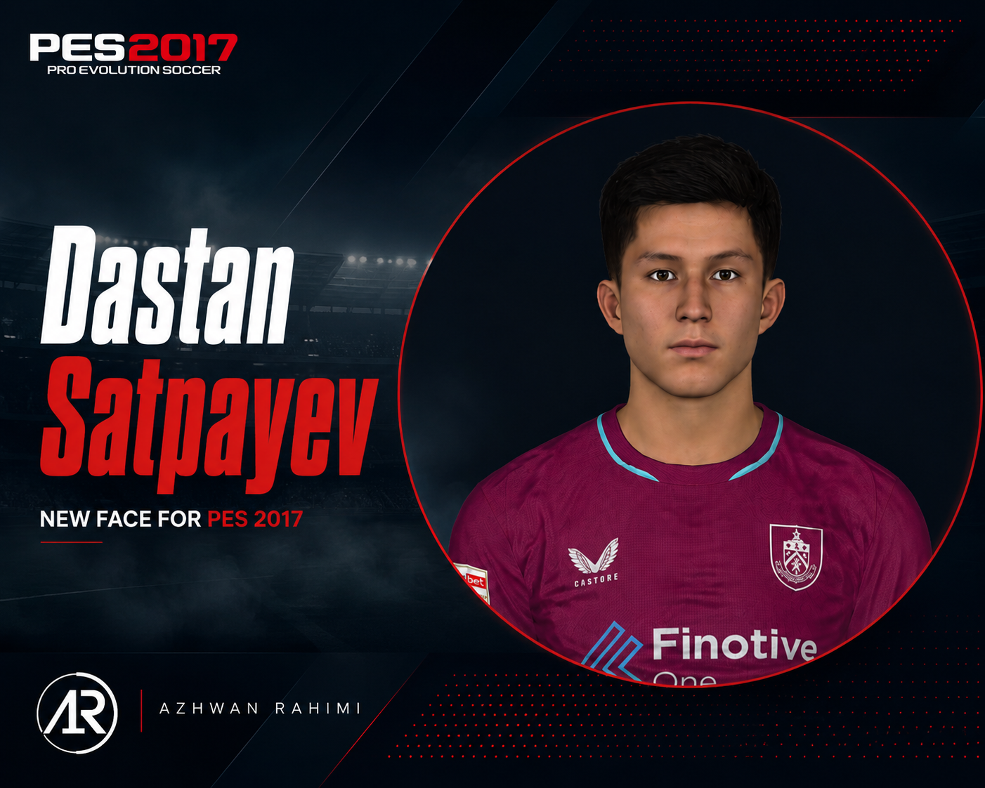 Dastan Satpayev Face PES 2017 by Azhwan Rahimi
