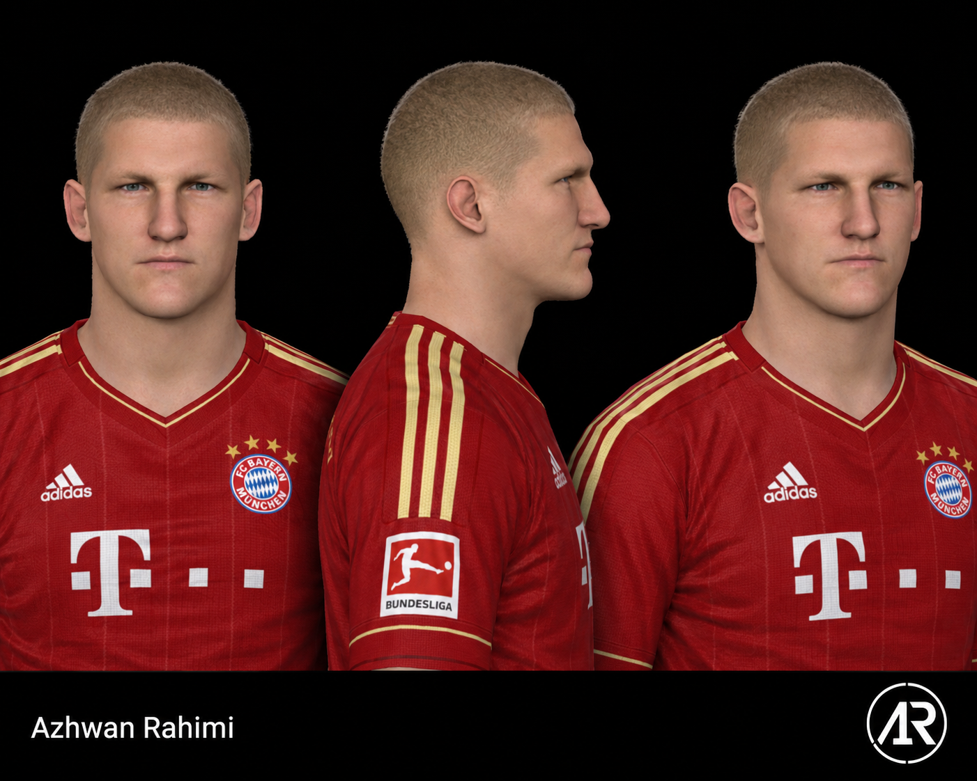 Bastian Schweinsteiger 2012-2013 Face for PES 2017 by Azhwan Rahimi — image 2