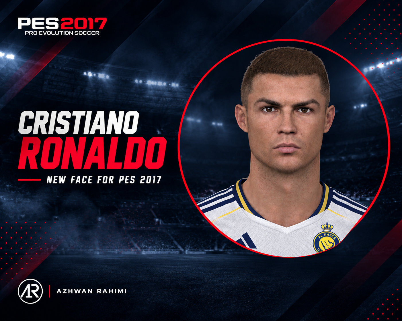 Cristiano Ronaldo new look Face for Pes 2017 by Azhwan Rahimi
